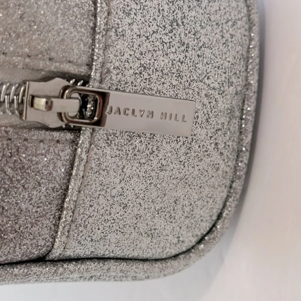 Morphe × Jaclyn Hill The Complexion Master Collection makeup bag in silver NWOT